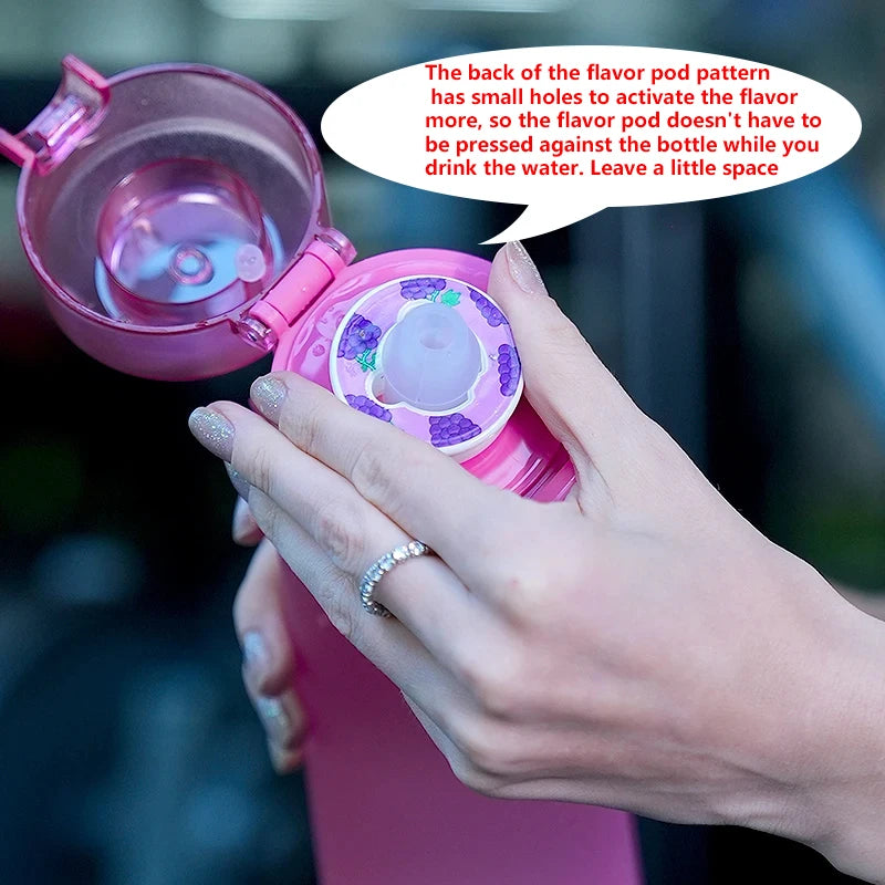 Air Water Bottle with Flavor Pod & Straw – Portable Hydration Bottle for Enhanced Water Flavor