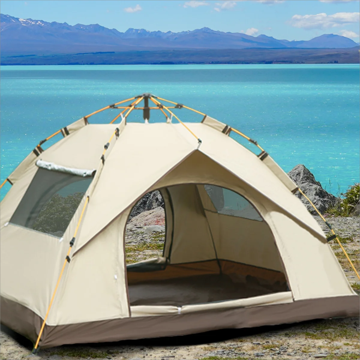 Outdoor Sunshade Camping Tent – Spacious Weather-Resistant Shelter for Camping, Beach & Outdoor Adventures