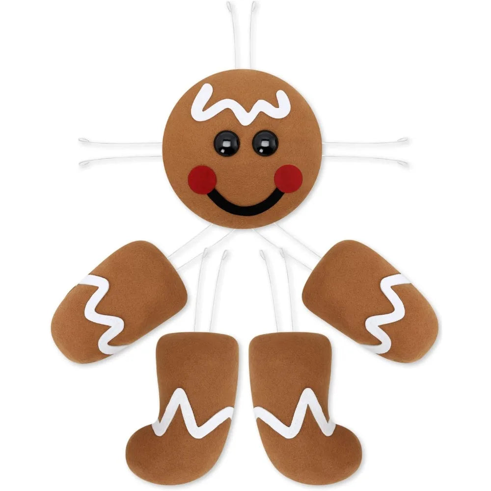 Christmas Wreath Attachments Gingerbread Wreath Decorations Gingerbread Man Head Hands Legs Wreath Embellishment Kit Holiday Ou