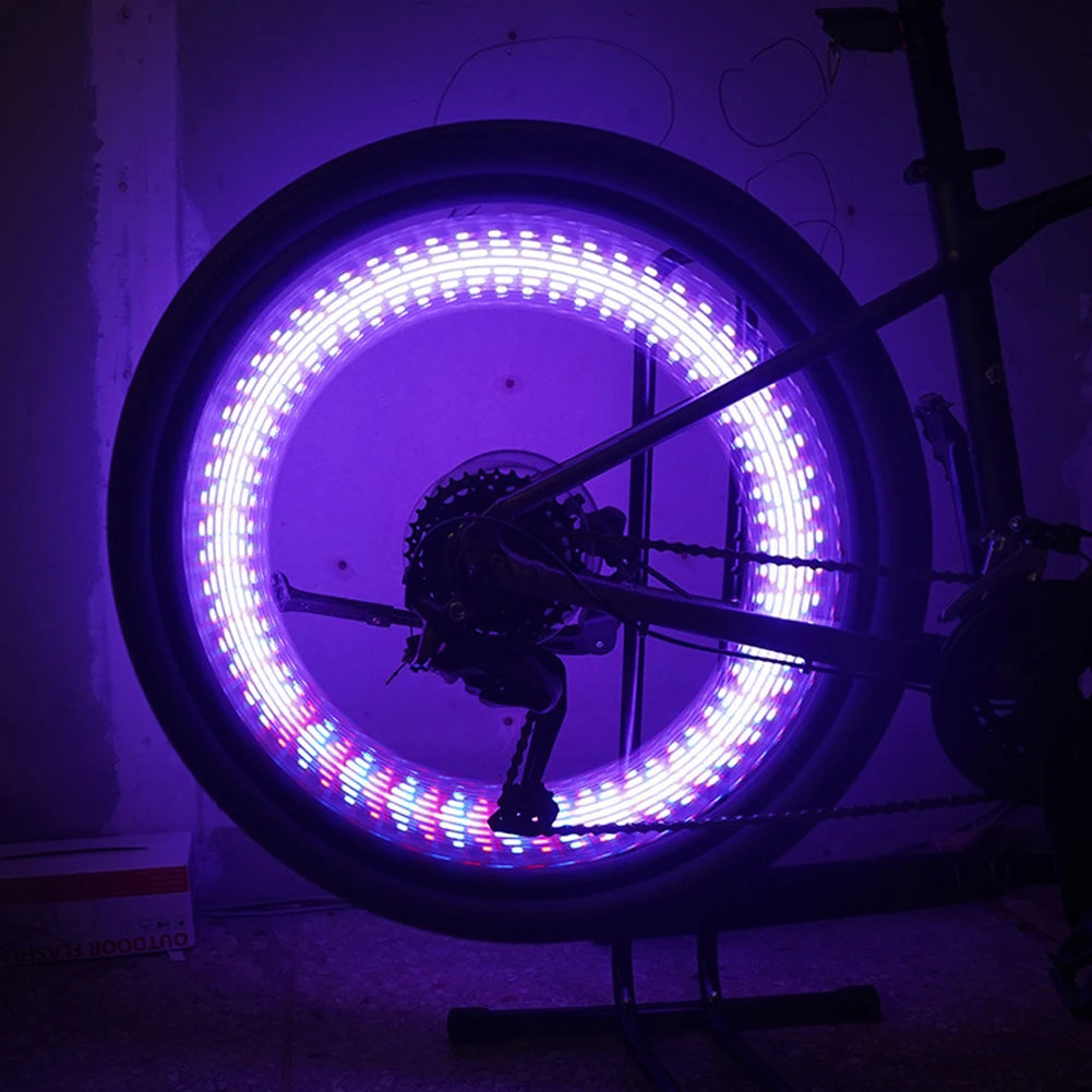 Solar LED Bicycle Spoke Light USB Rechargeable Bike Tire Safety Light Smart Sensing Cycling Tire Lights for Cycling Decoration