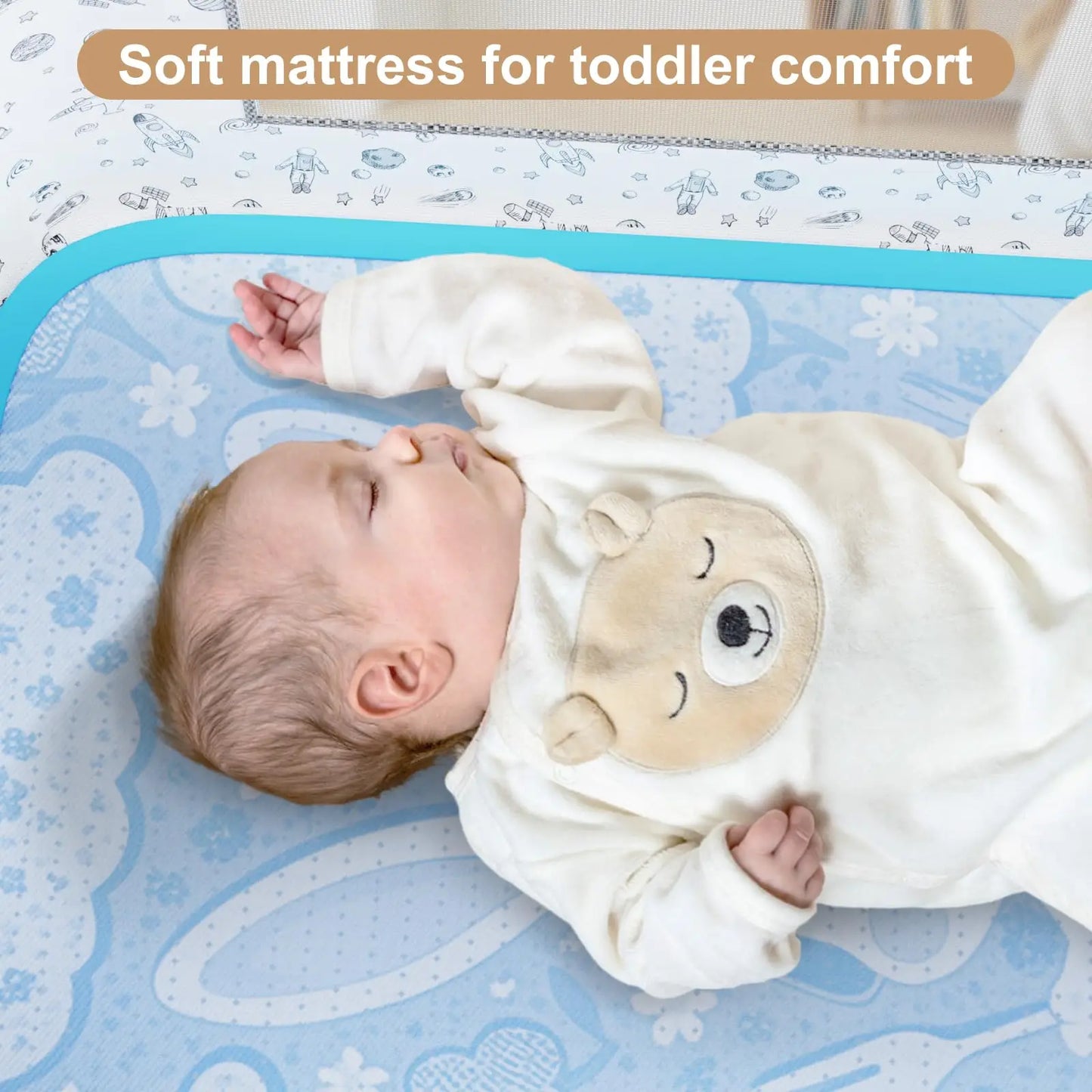 3-in-1 Portable Baby Bassinet & Bedside Sleeper with Storage Basket, Wheels & Adjustable Height