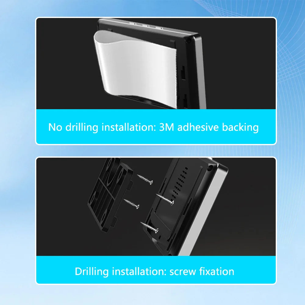 Doorbell Camera Wireless 2.4G Wireless Video Doorbell with Indoor Monitor IR Night Vision No Drill Smart Visual Doorbell