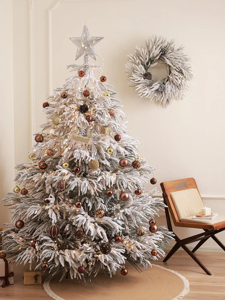 Large 2.1m Snow Flocked PE Christmas Tree Set Xmas Home Decor arbol magico de navidad arbol magico de navidad xmas tree