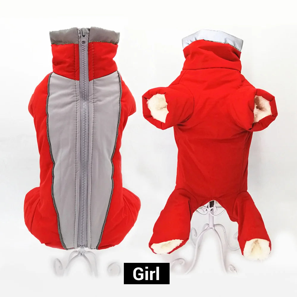 Winter Clothes For Small Dogs Warm Fleece Puppy Pet Coat Jacket Waterproof Reflective Dog Jumpsuits Chihuahua Clothing Overalls