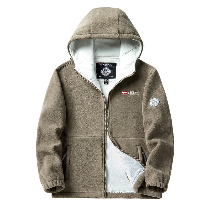 Men’s Premium Winter Fleece Hooded Wool Jacket