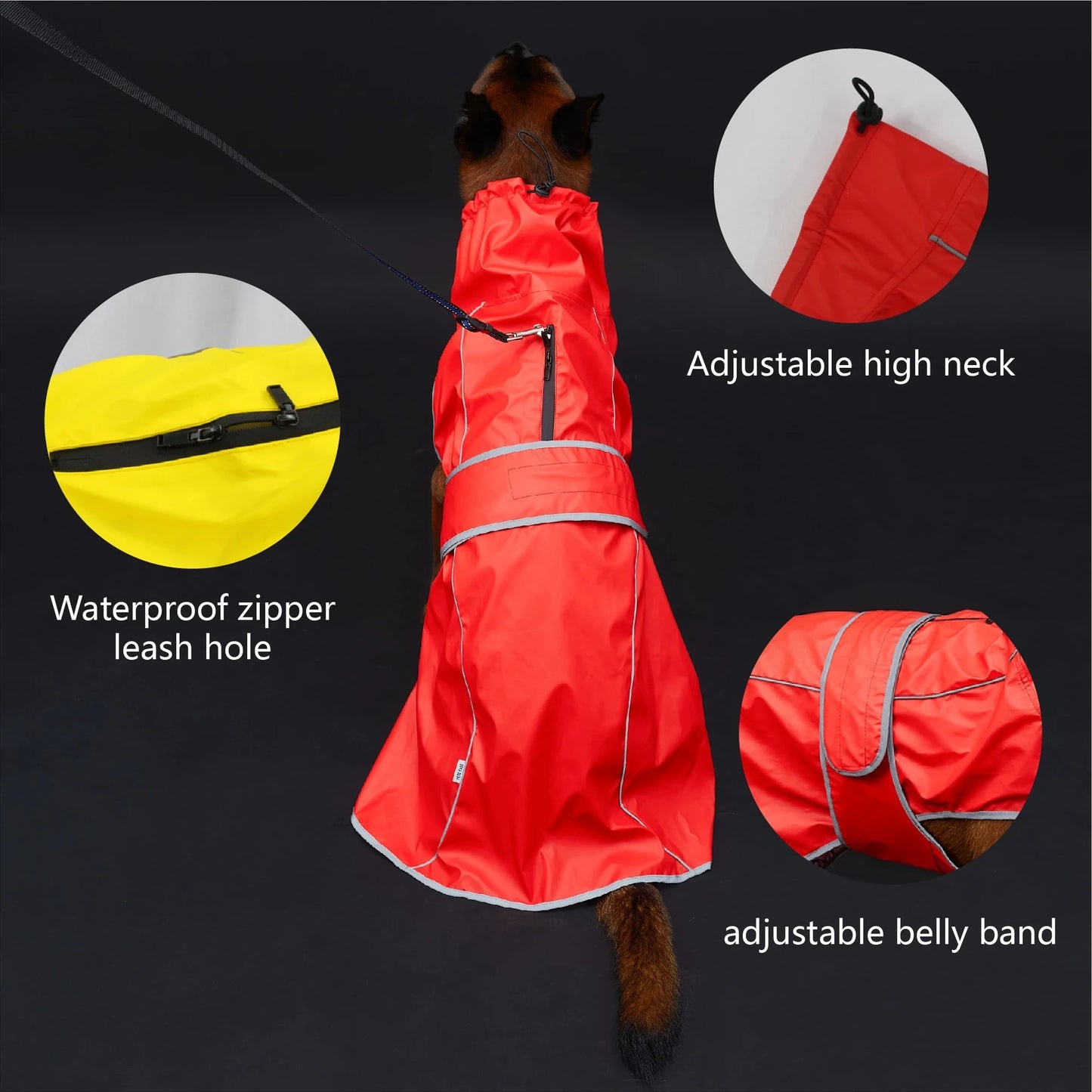Reflective Waterproof Dog Raincoat Jacket