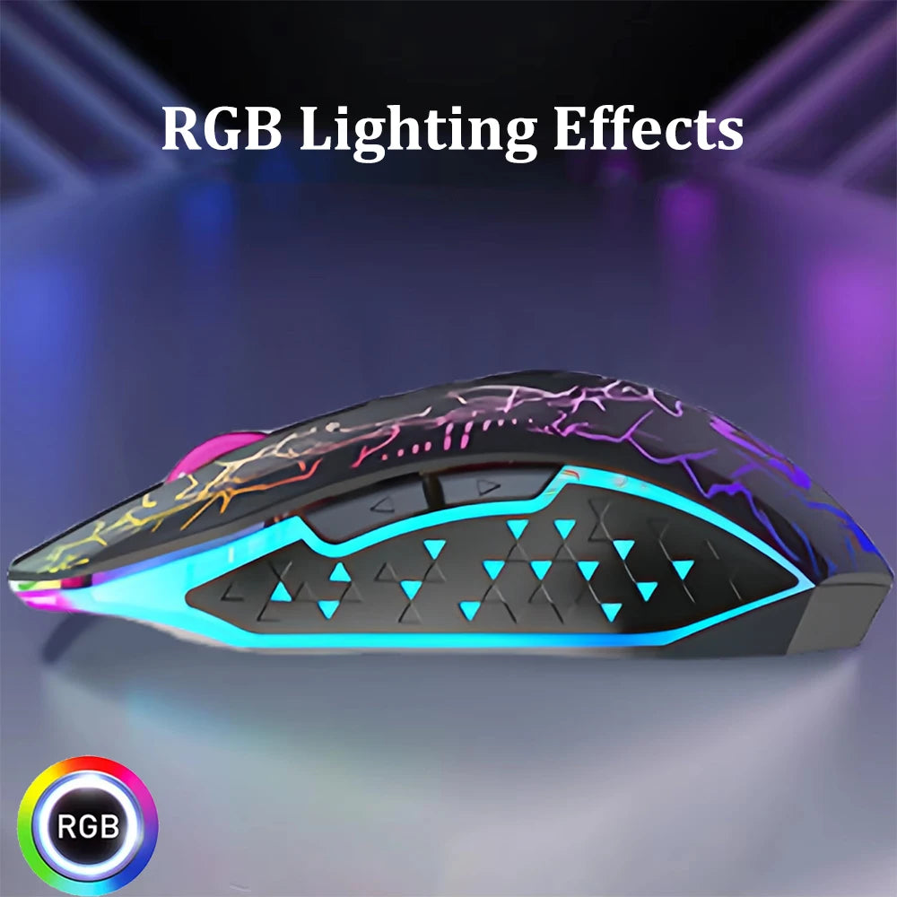 RGB Bluetooth Wireless Gaming Mouse . Rechargeable Ergonomic LED Mouse for PC, Laptop & Gaming