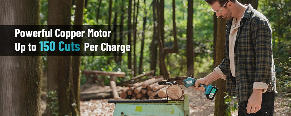 SeeSii 8 Inch Cordless Mini Electric Chainsaw Chainsaw Wood Cutter Pruning Garden Power Tools For Makita 18V Battery pin