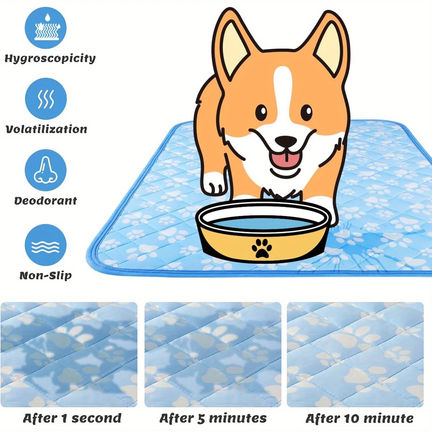 Self-Cooling Dog Mat .Extra Large Cooling Pad for Dogs & Pets