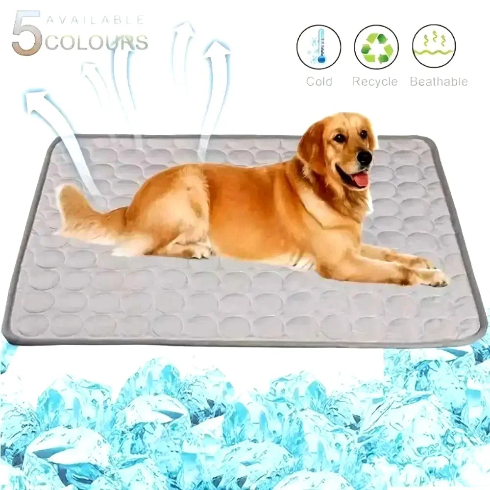 Ice Silk Cooling Dog & Cat Mat | Breathable Summer Cooling Pad for Pets