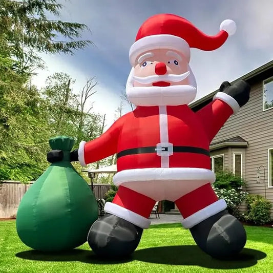 （26ft Handbag/Chimney Santa Claus is out of stock） Giant Inflatable Santa Claus Christmas Inflatable Outdoor Decoration For Part