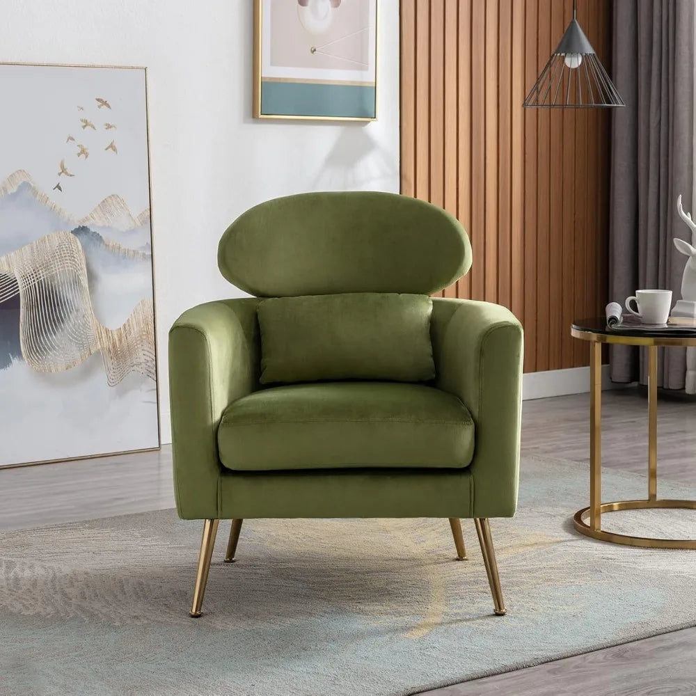 Accent Chair Set of 2 Upholstered Barrel Arm Chair for Living Room Bedroom Reception Room Office, Modern Soft Padded Single Sofa