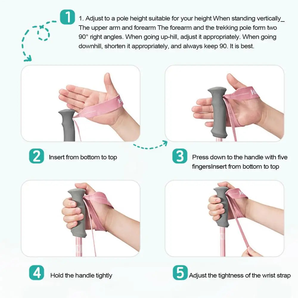 Adjustable Hiking & Trekking Poles – Lightweight Outdoor Walking Sticks for Hiking and Trail Adventures