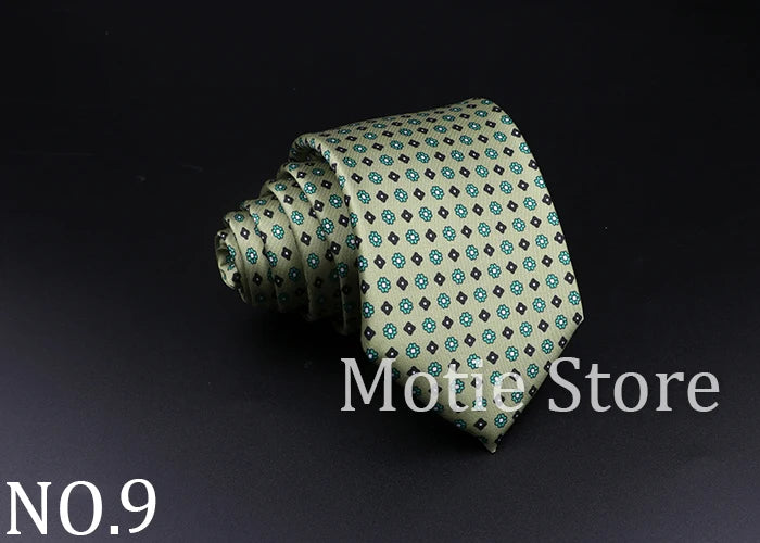 51 Styles Men's Silk Ties Jacquard Striped Plaid Floral Necktie Accessories Daily Wear Shirt Suit Cravat Wedding Party Gift