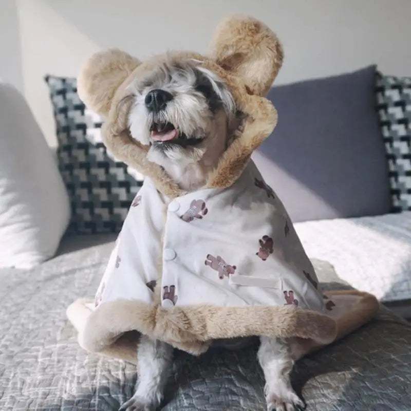 Dog Winter Coat With Hat Cat Cold Weather Coat Wraps Pets Wear Hats And Blankets Cat Cold Weather Coat Wraps Cute Soft