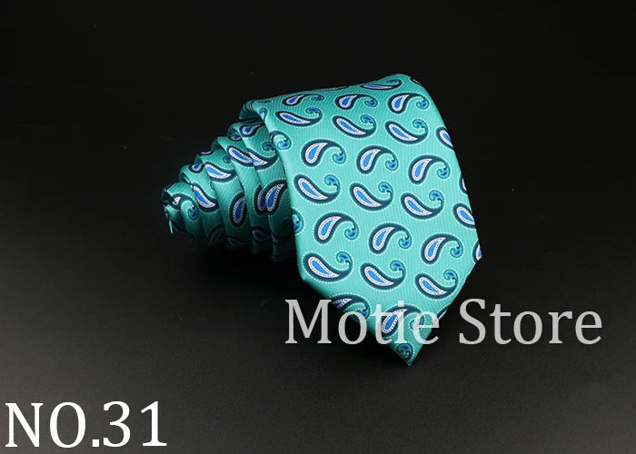 51 Styles Men's Silk Ties Jacquard Striped Plaid Floral Necktie Accessories Daily Wear Shirt Suit Cravat Wedding Party Gift