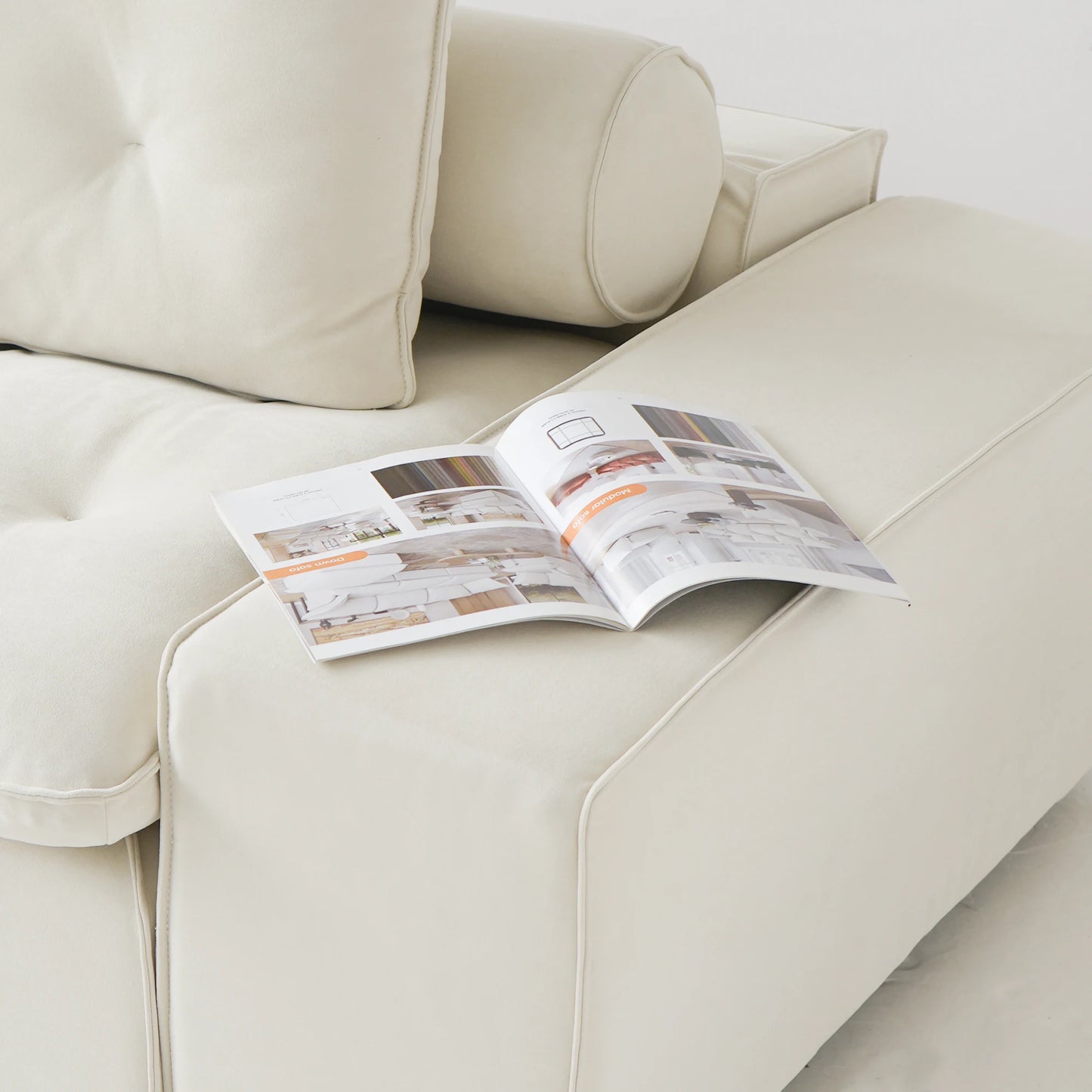 Modular Cloud Sectional Couch Oversized Down Filled Sofa Couches with Chaise Ottoman Adjustable Backrest Couch For Living Room
