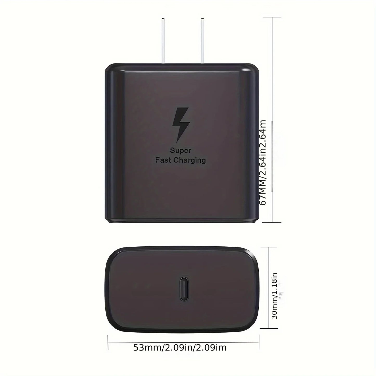 45W Super Fast USB-C Wall Charger with 4FT Type-C Cable – Fast Charging Adapter for Samsung Galaxy S23 Ultra, S23+, S23, S22 Series & More