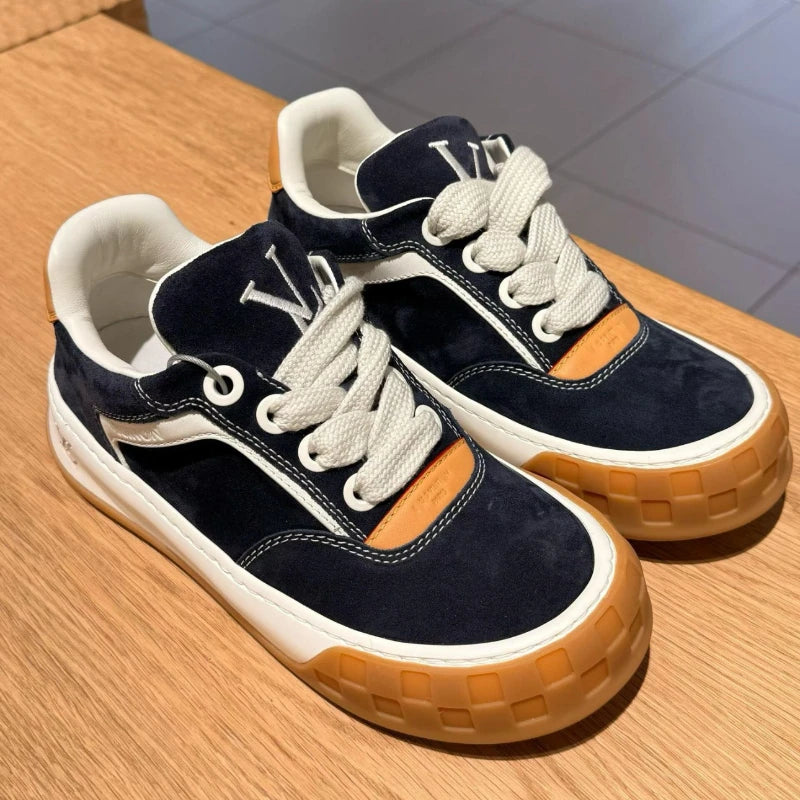 Men’s Luxury Suede Casual Sneakers .  Premium Designer-Inspired Comfort Shoes