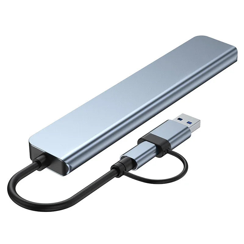 8-in-2 USB-C Docking Station Hub with HDMI, USB 3.0, SD/TF Card Reader & 3.5mm Audio Adapter