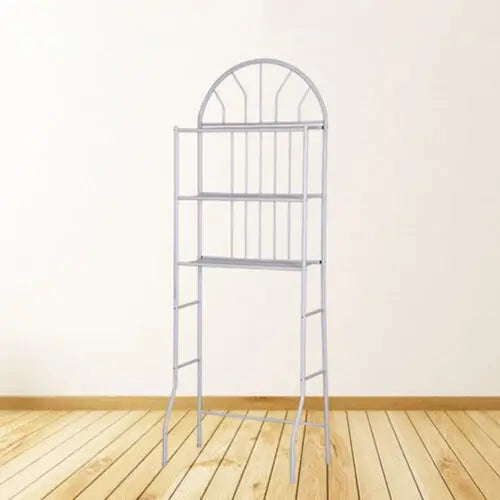 White 3-Tier Toilet Shelf Bathroom Towel Rack Metal Organizer Shelf Over Freestanding Storage For Bathroom