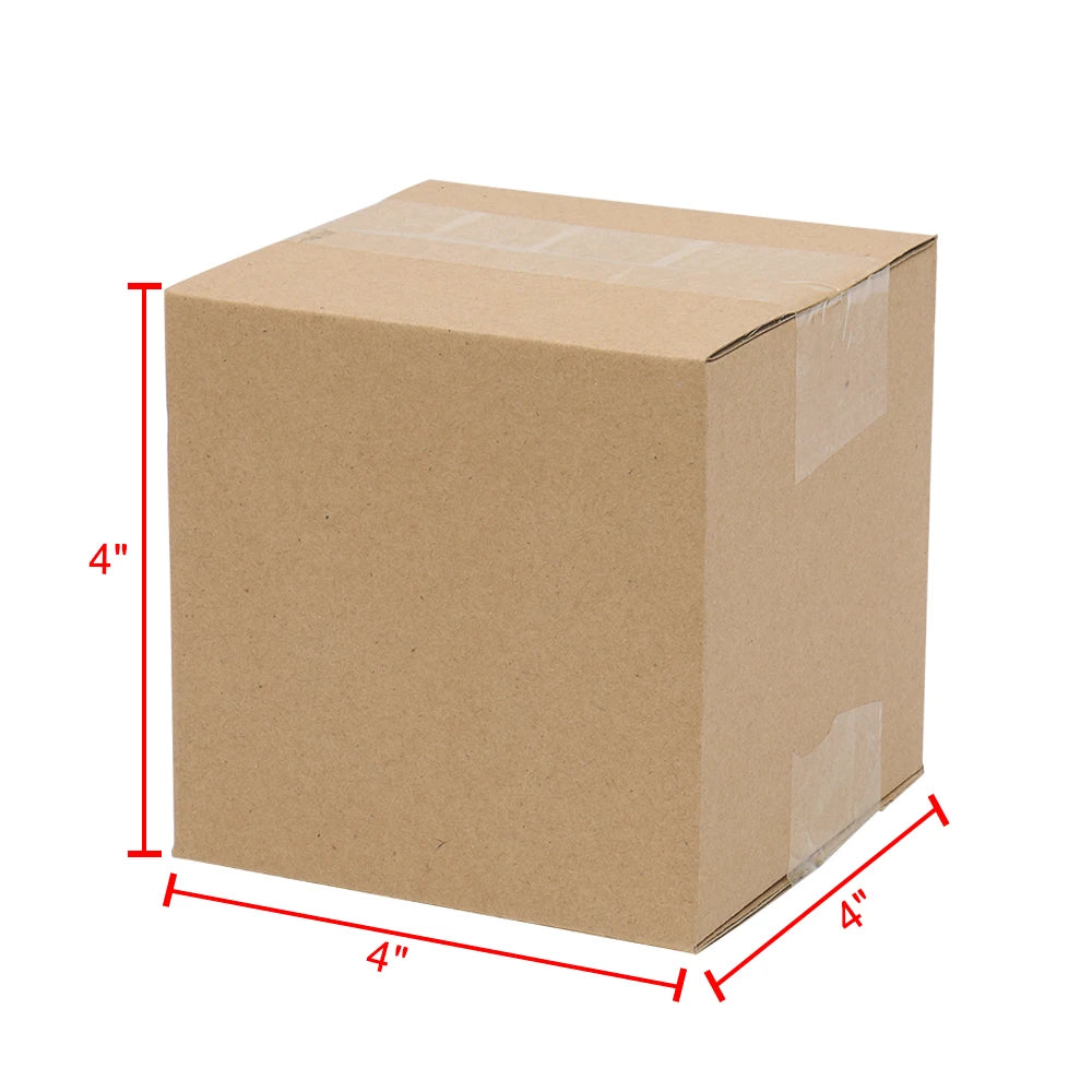 100-Pack 4 x 4 x 4 Inch Corrugated Gift & Shipping Boxes. Kraft Cardboard Mailing Boxes for Packaging, Small Business & Ecommerce