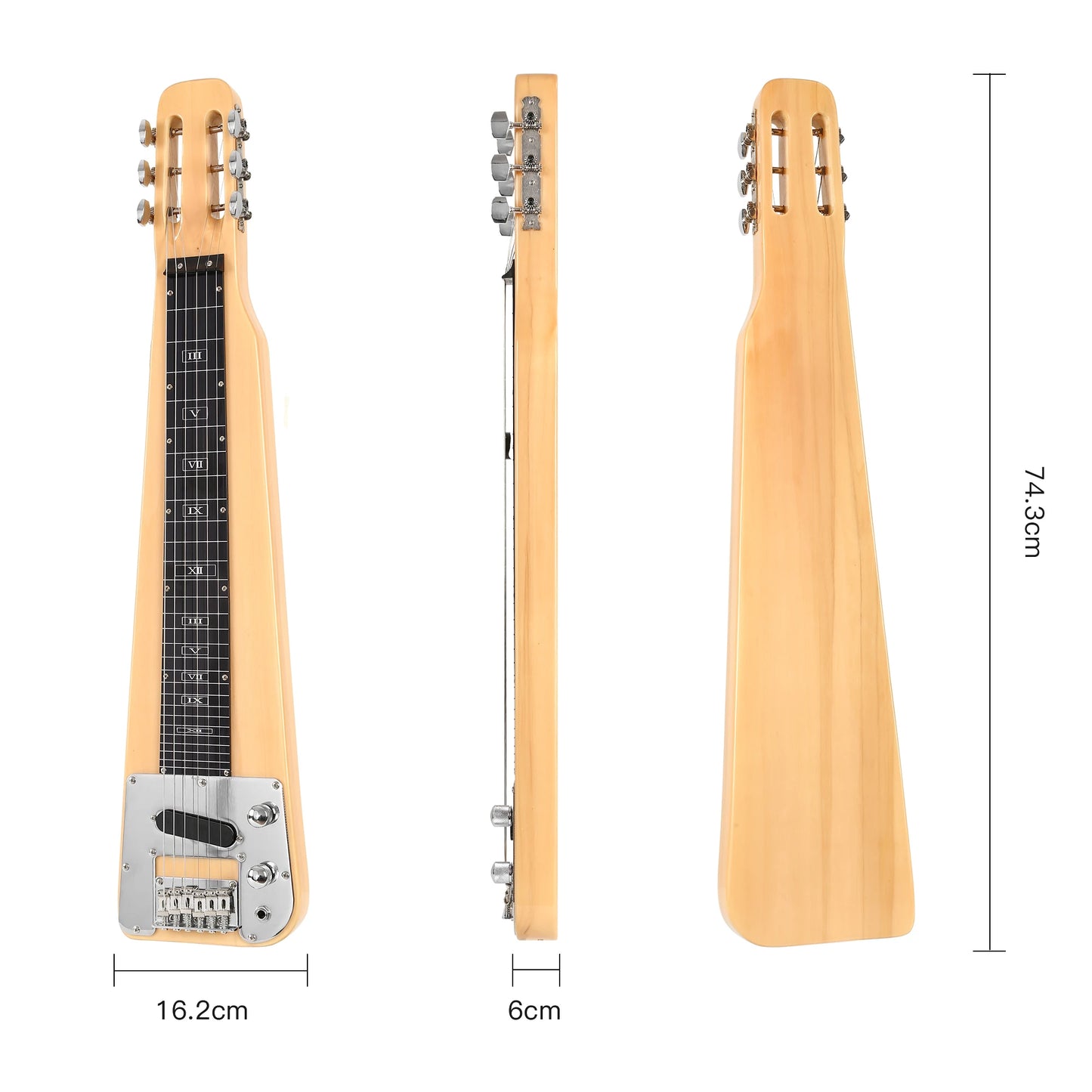 Electric Lap Steel Slide Guitar with Carrying Bag