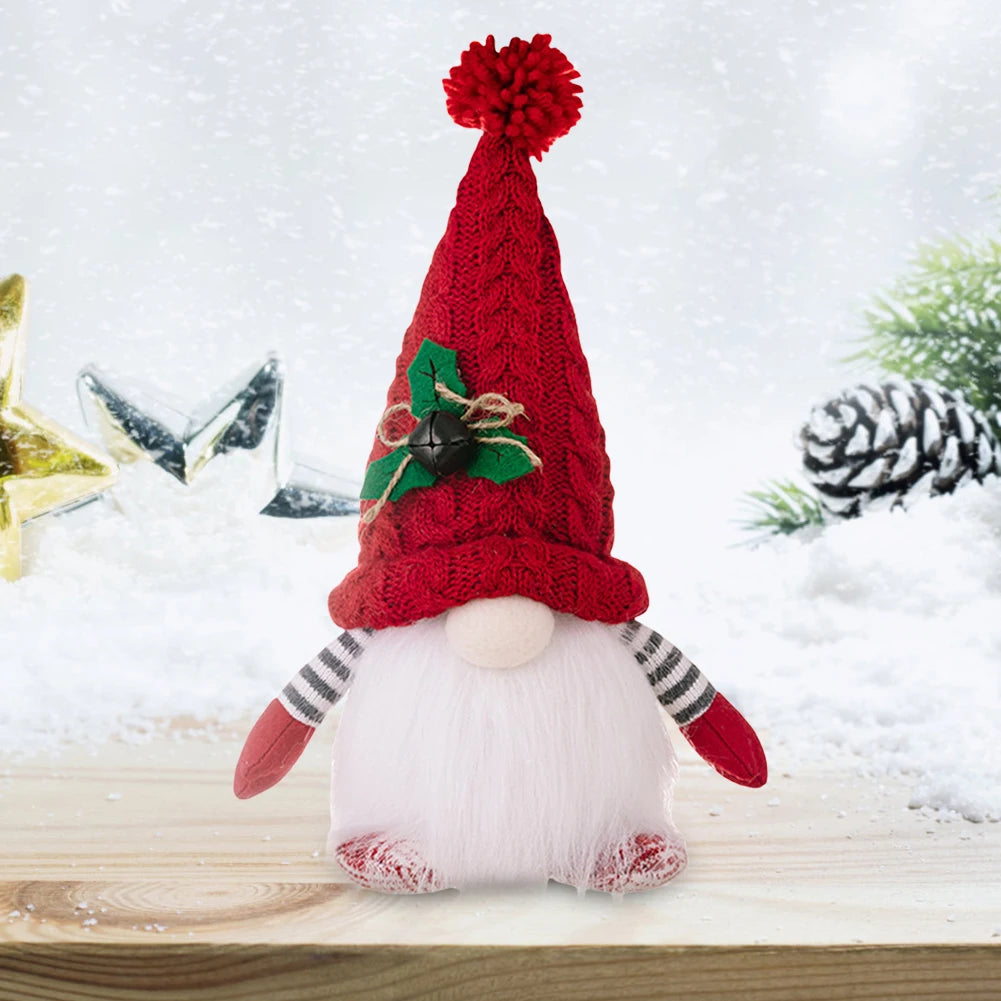 Christmas Plush Doll with Light Tabletop Santa Figurine Nordic Elf Plush Doll Christmas Decoration for Home Kitchen Tiered Tray