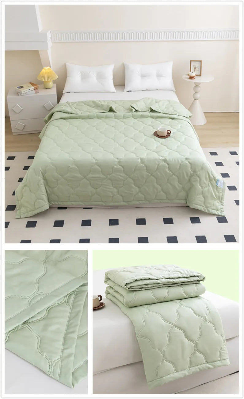 Floral Style Duvet Summer Thin Quilt Skin-friendly Bedspread Air Conditioning Blanket edredones Adults Kids Room Comforter Quilt