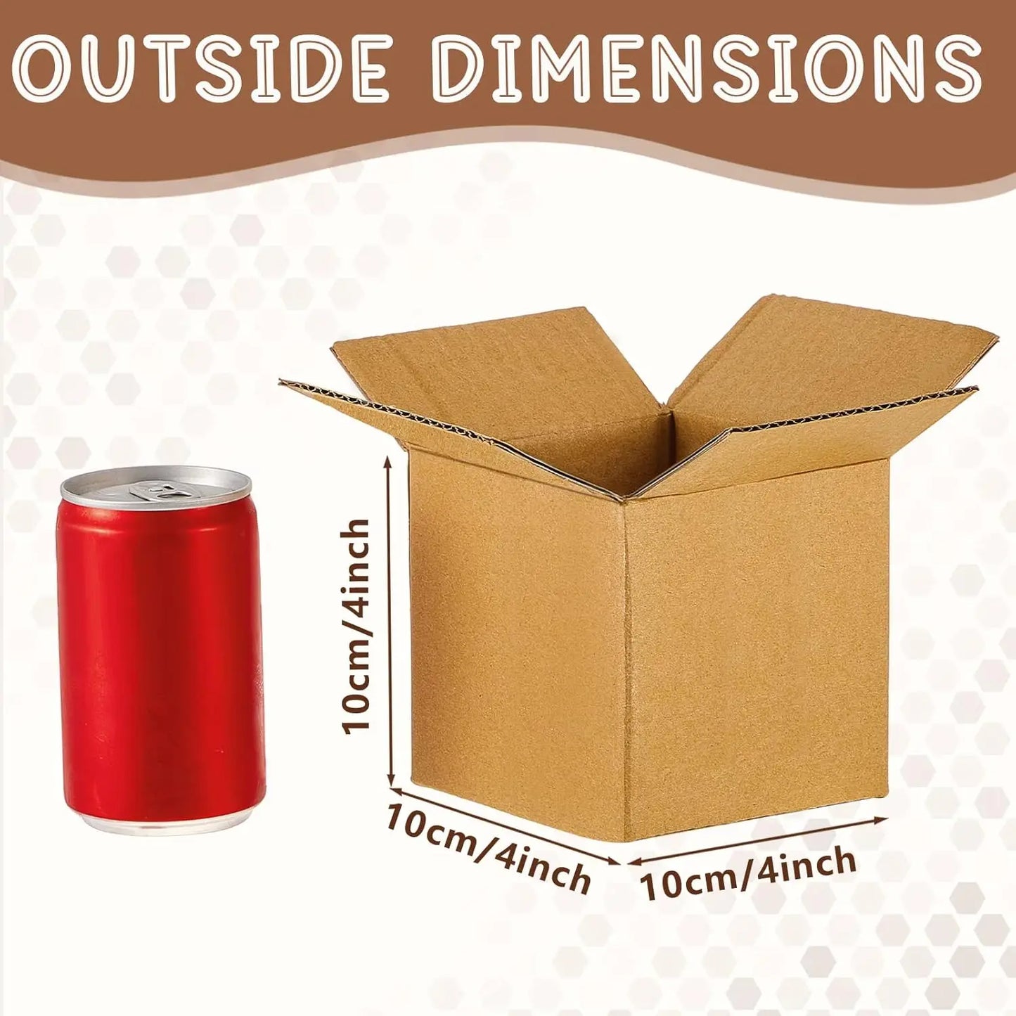 100-Pack 4 x 4 x 4 Inch Corrugated Gift & Shipping Boxes. Kraft Cardboard Mailing Boxes for Packaging, Small Business & Ecommerce