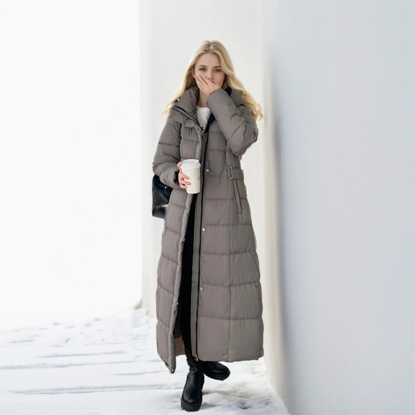 Black Winter Coat For Women Korean Oversized Hooded Parka