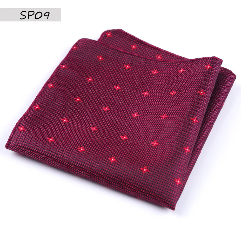Men’s Designer Pocket Square Handkerchief Set. Elegant Suit Accessories
