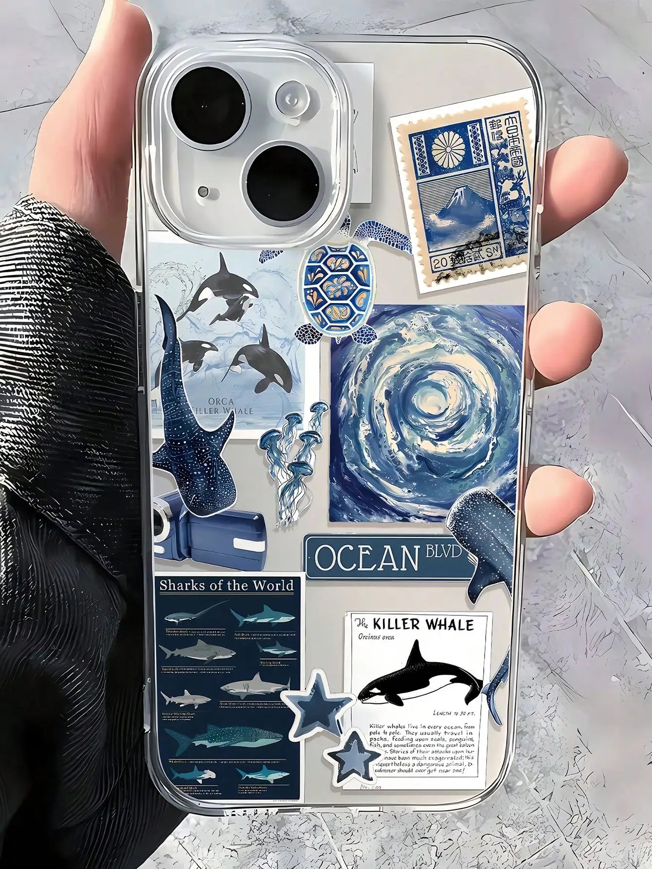 Ocean Aesthetic Whale & Jellyfish Samsung Phone Case