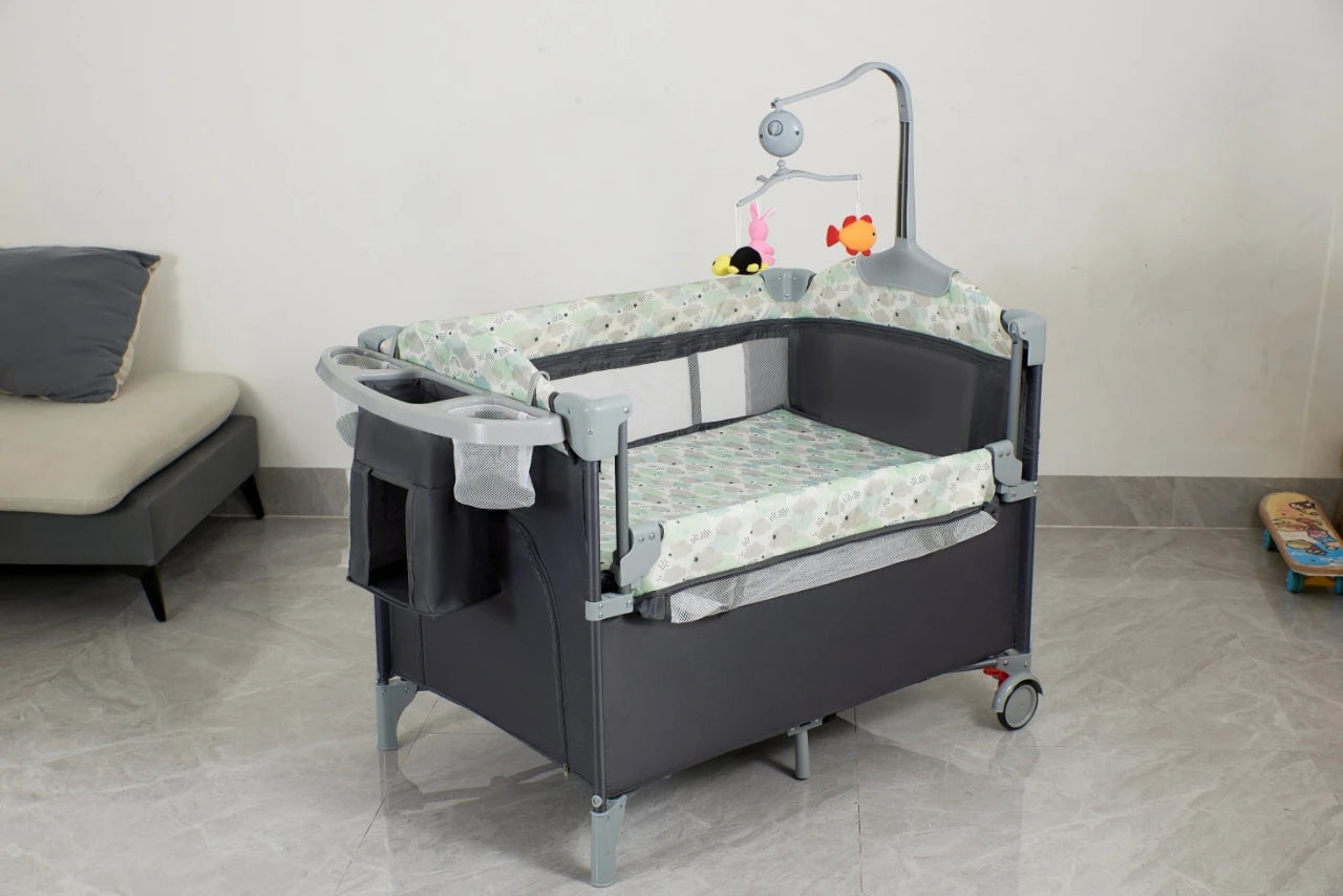 Baby Bassinet Bedside Sleeper & Portable Play Yard with Changing Station