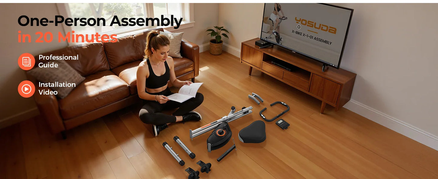 Foldable Exercise Bike for Home Cardio Workouts with Adjustable Resistance