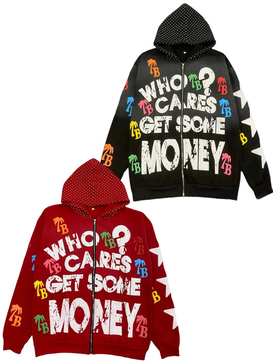 Y2k Red Fall Jackets for Women Oversized Letter Print Zip Up Hoodie  Street Hip-Hop Style Motorcycle Jacket for Men