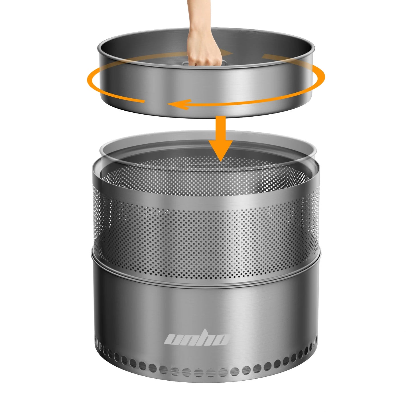 Large Smokeless Stainless Steel Fire Pit – Portable Outdoor Wood Burning Fire Pit with Carry Bag