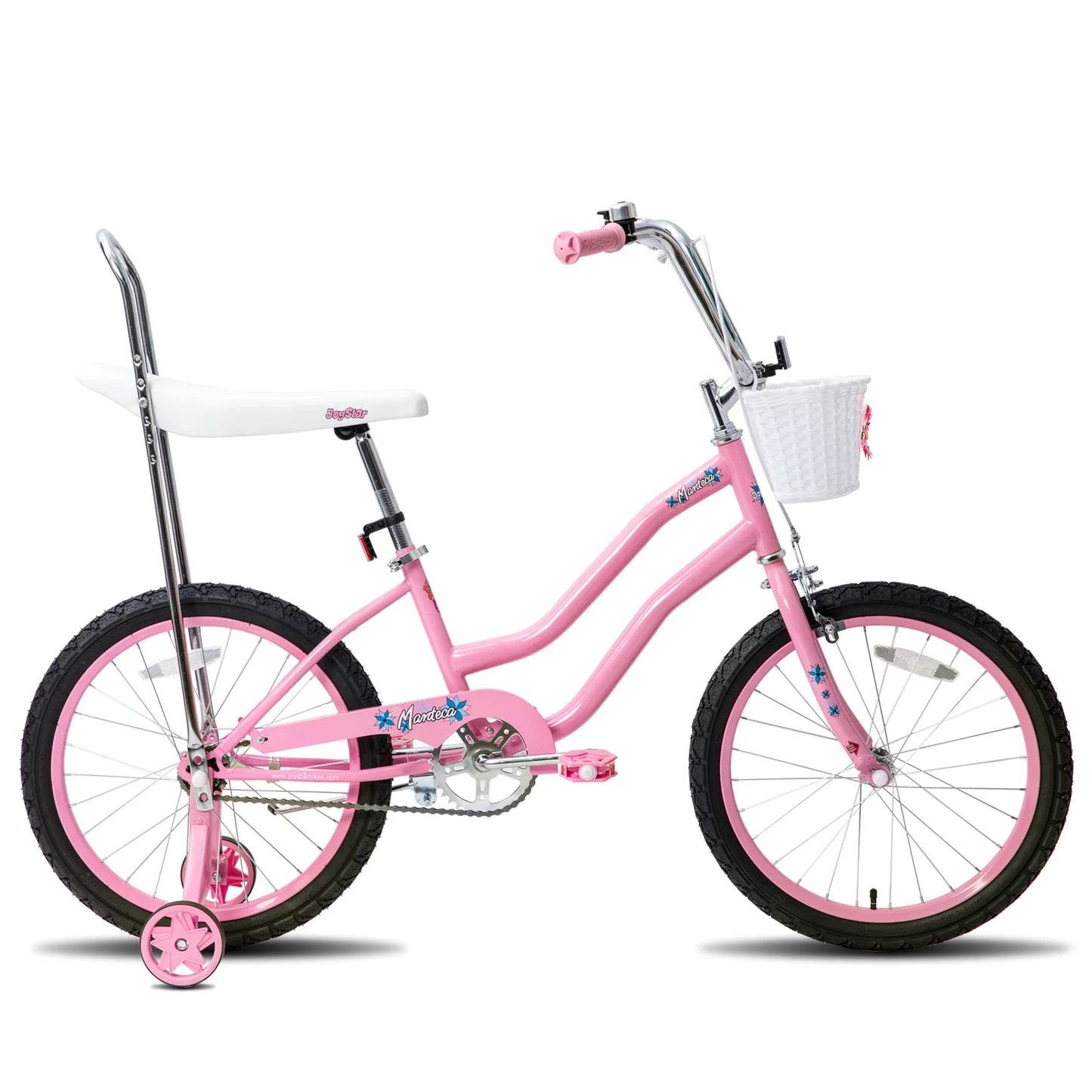JOYSTAR 20 Inch Girls Bicycle with Training Wheels .Banana Seat Cruiser Bike for Kids Ages 6–12