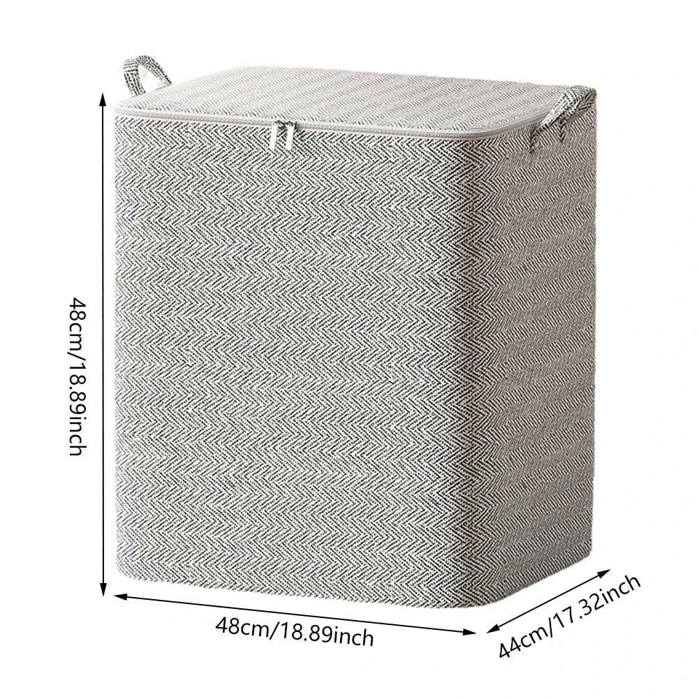 Dustproof Organizers Foldable Cubes Organizer Container Large Capacity with Handle Zipper for Blanket Comforter Clothing Bedding