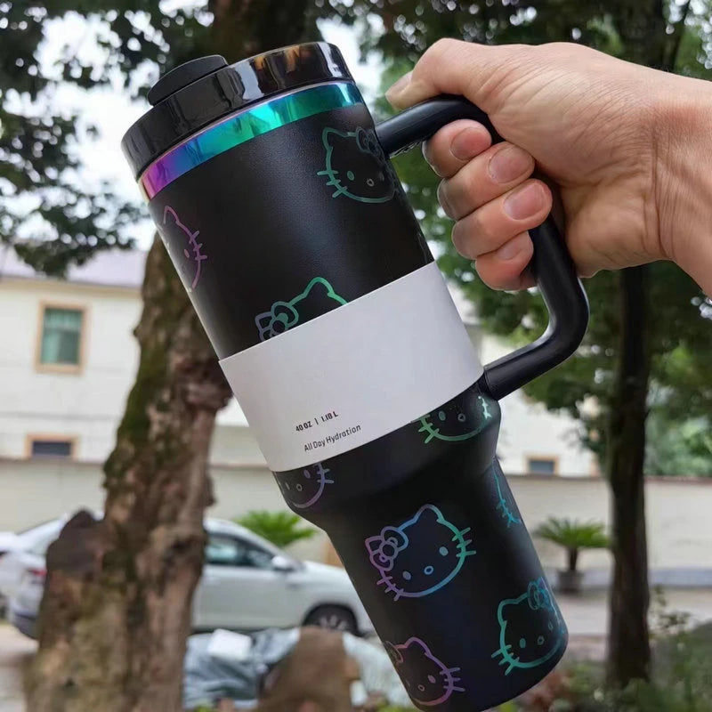 40 Oz Branded Outdoor Sports Water Cup H2.0  Stainless Steel Vacuum Insulated Cup With Lid And Straw Suitable For Water, Iced Te