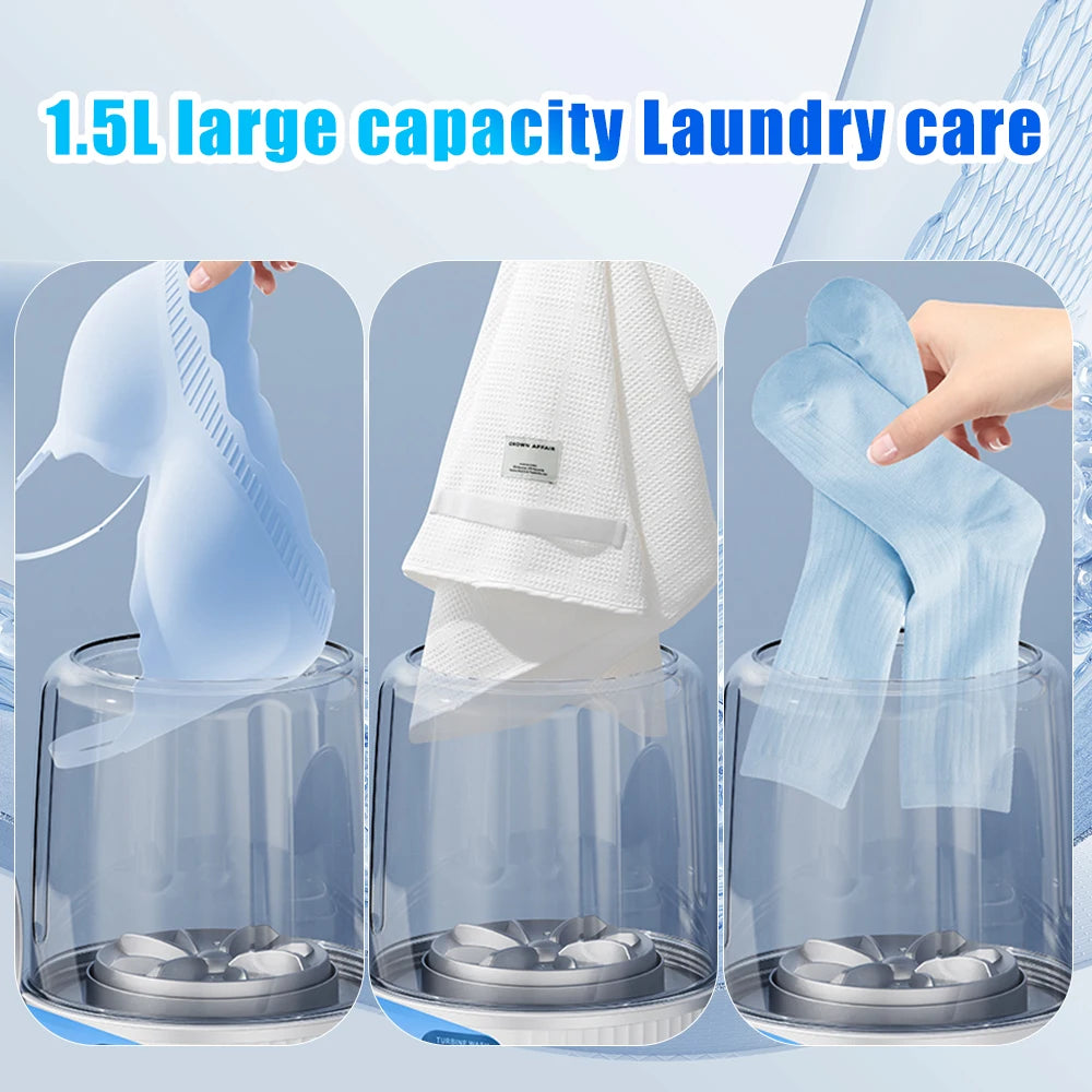 15L Rechargeable Cordless Mini Washing Machine. Portable Compact Washer