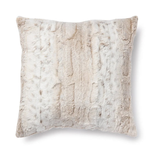 Faux Snow Leopard Fur Decorative Pillow 18x18 Indoor Decor