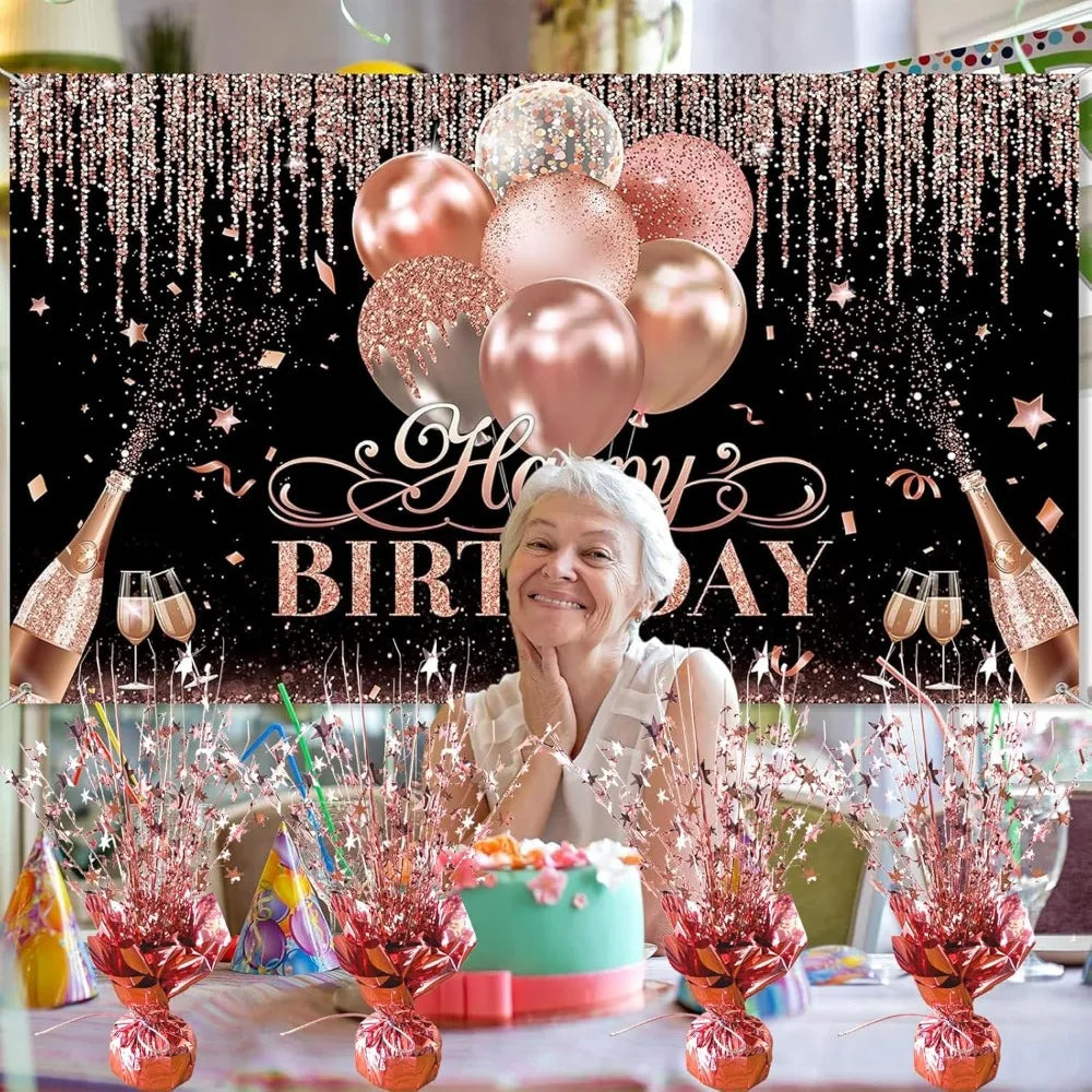 6 Pack Metallic Foil Spray Centerpiece Star Table Decoration Burst Table Centerpieces for Birthday Wedding Anniversary Graduation