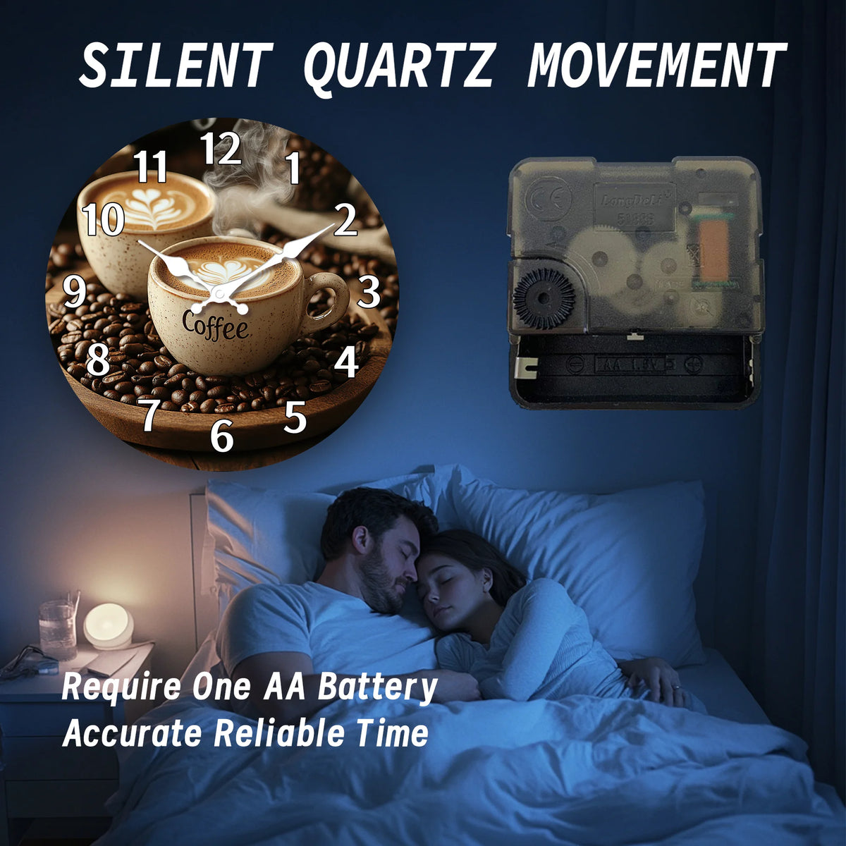 Coffee Cup Wall Clock – Cozy Café-Inspired Kitchen Décor
