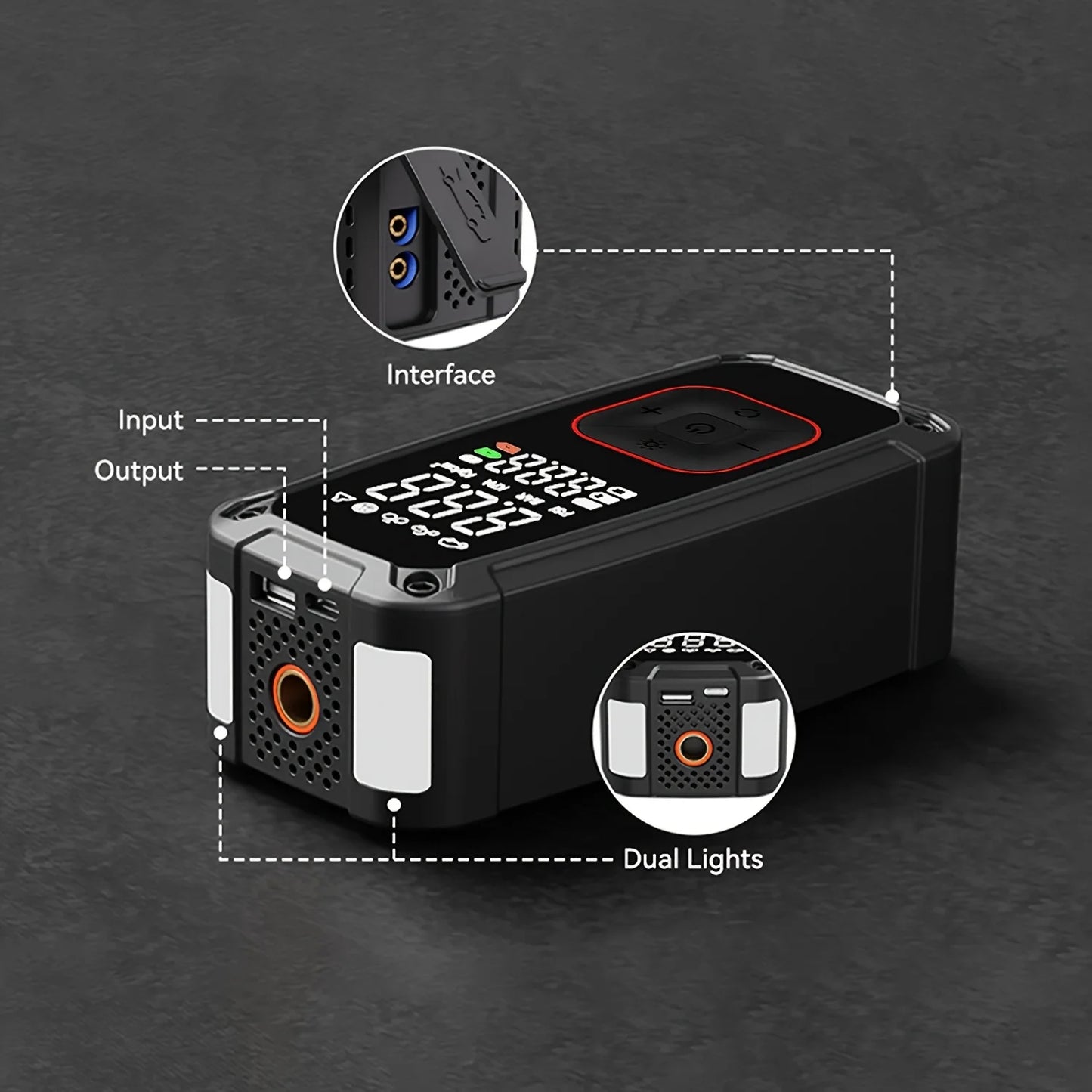 4000A Car Jump Starter with Air Compressor, Portable Battery Jump Starter 4000A Peak Current, 150PSI Digital Tire Inflator.