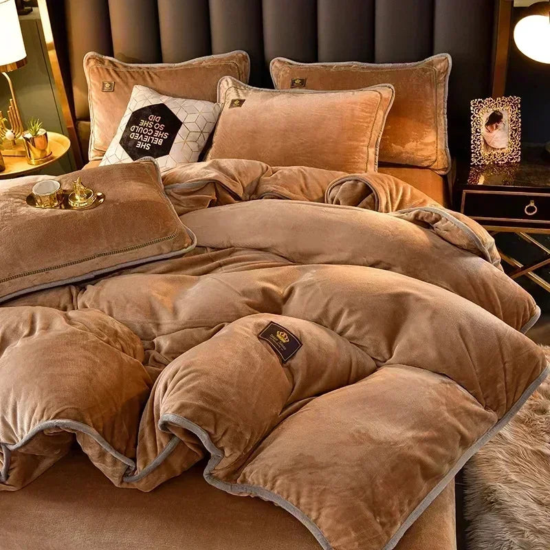 Luxury Milk Velvet Warm Duvet Cover Set