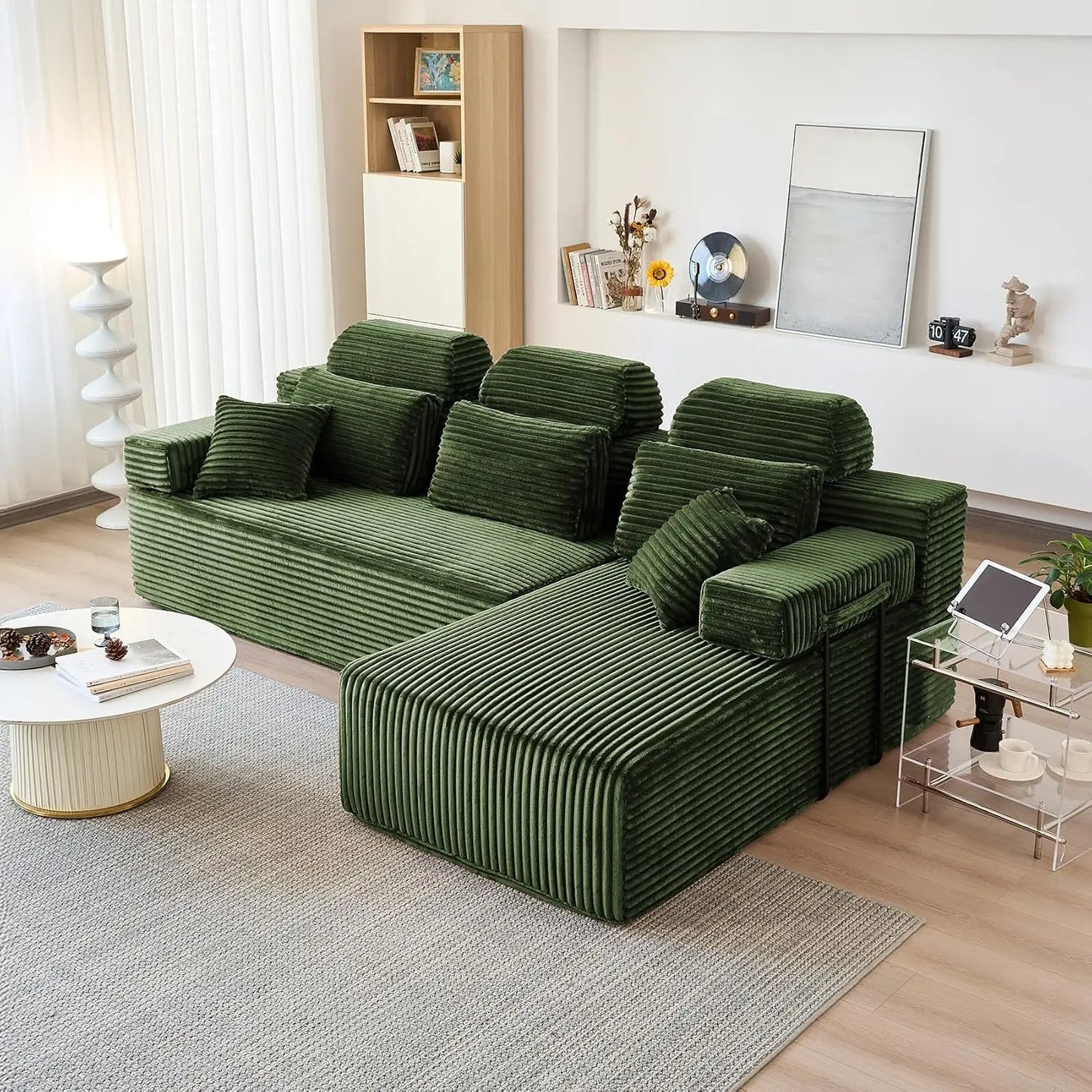 78.8-Inch Convertible Futon Sofa Bed with High Back