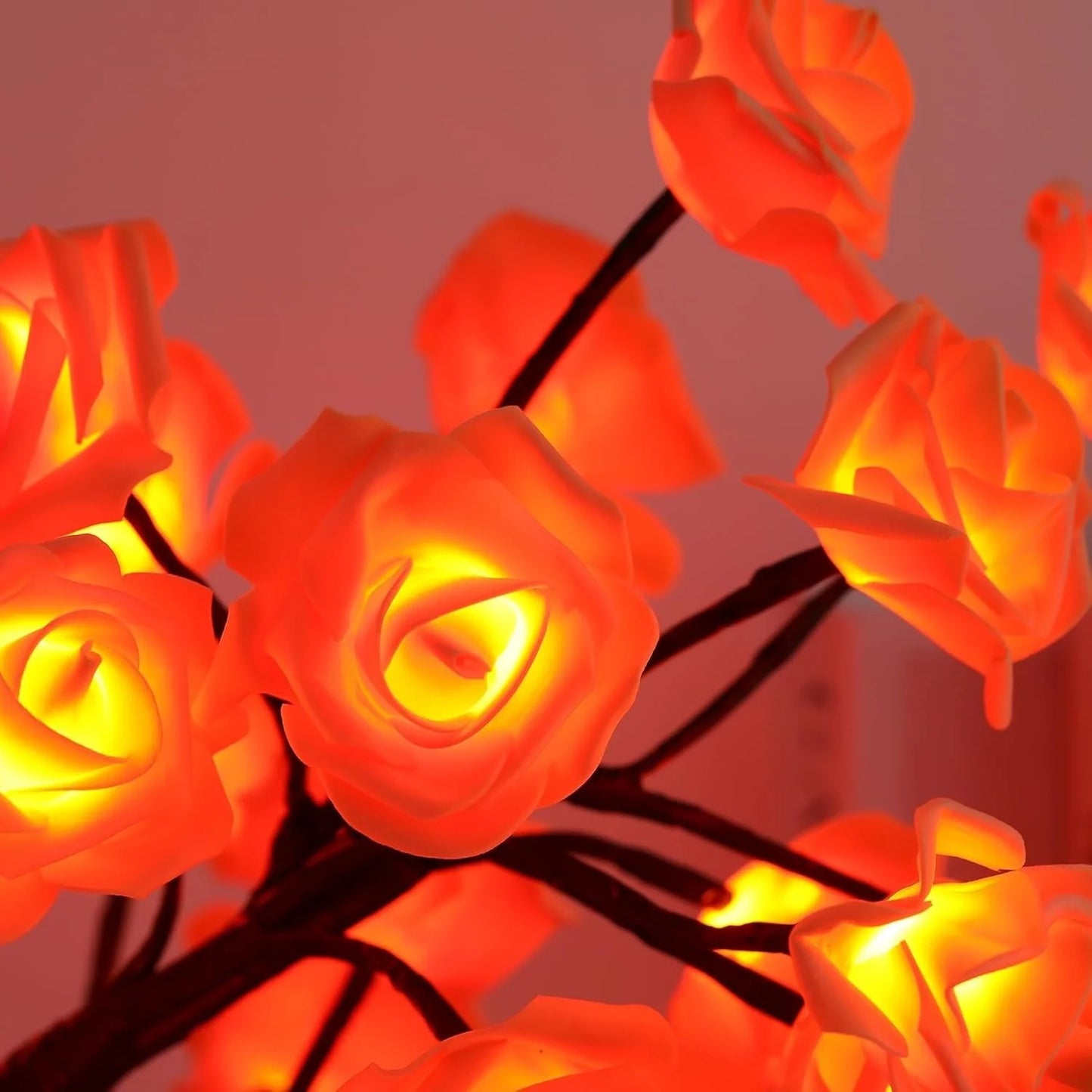 Romantic Rose Tree LED Night Light .Elegant Bedroom Décor & Gift Lamp