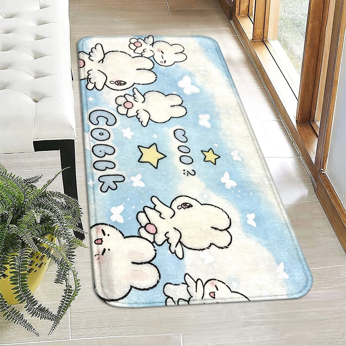 Christmas Halloween Cute Cartoon Area Rug, 1.2cm Thick Plush Velvet Foam Floor Mat, Ghost Pumpkin Snowman Xmas Print Decor Doormat, Washable Soft Cushioned Carpet for Bedroom Kitchen Entryway Living Room Multi Style Holiday I