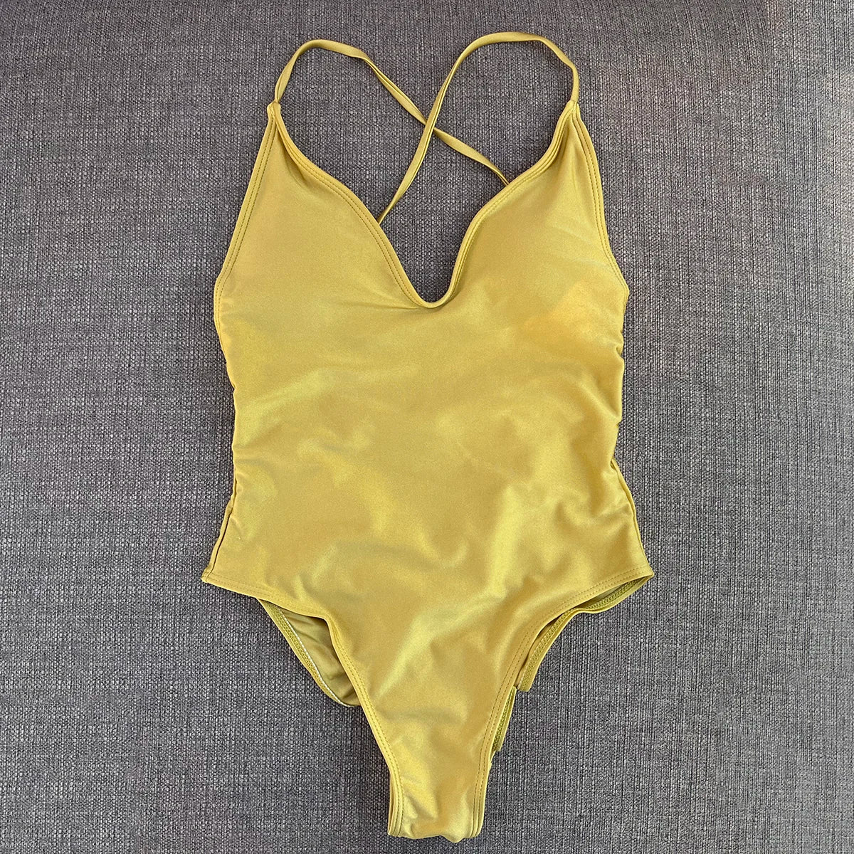 Women’s Padded One-Piece Monokini Swimsuit | Crisscross Back Push-Up Bathing Suit